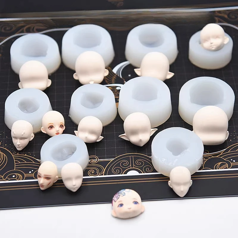 Diy Q - Cetakan wajah silikon boneka tanah liat
