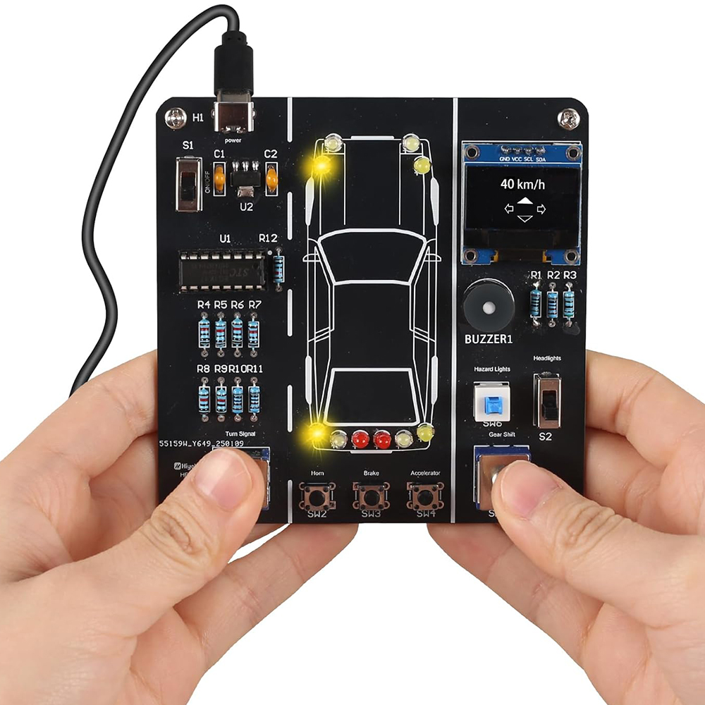 Diy Electronics Learning Kit - Kit Latihan Penyolderan Simulasi Berkendara Mobil