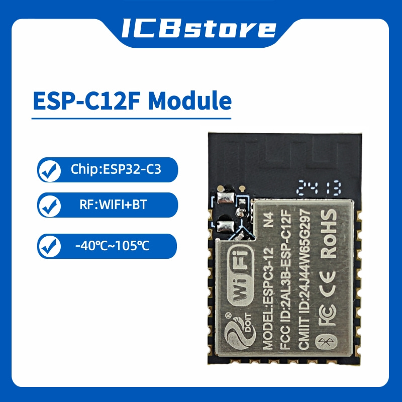 Modul Seri ESP32-C3 ESP-C12F M - Esp32 Wifi Bluetooth ulasan dan harga