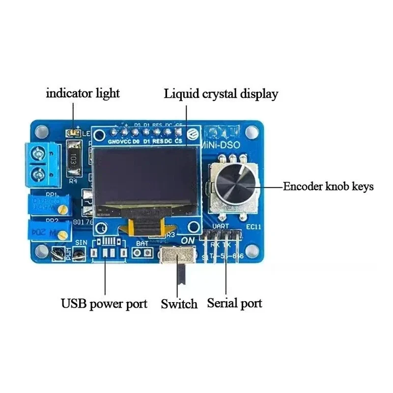 STC8K8A Kit Mikrokontroler DIY - Oscilloscope Dso Mini ulasan dan harga