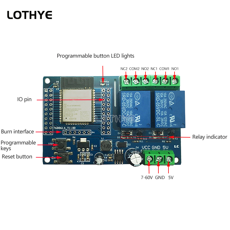 Modul Relay Wifi Bluetooth Dua - Esp32 Wifi Bluetooth ulasan dan harga