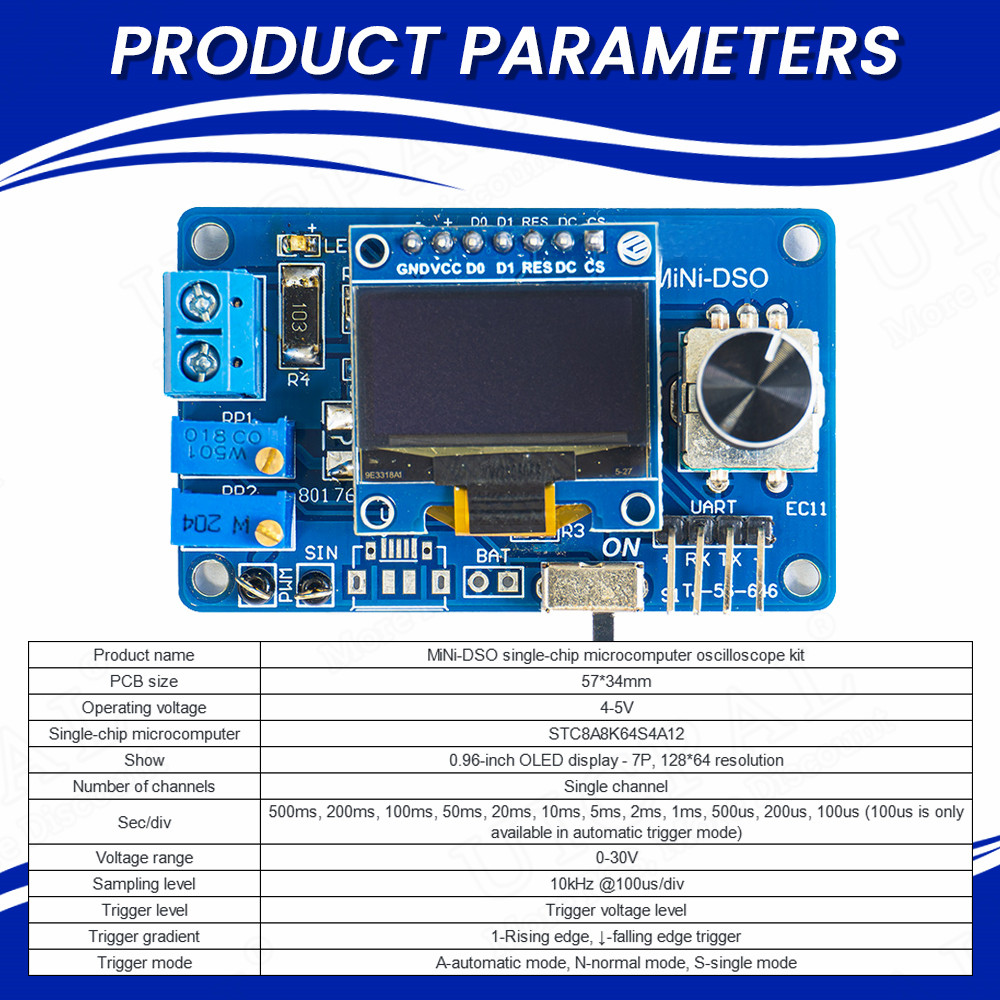 Kit elektronik osiloskop Digit - Oscilloscope Dso Mini ulasan dan harga