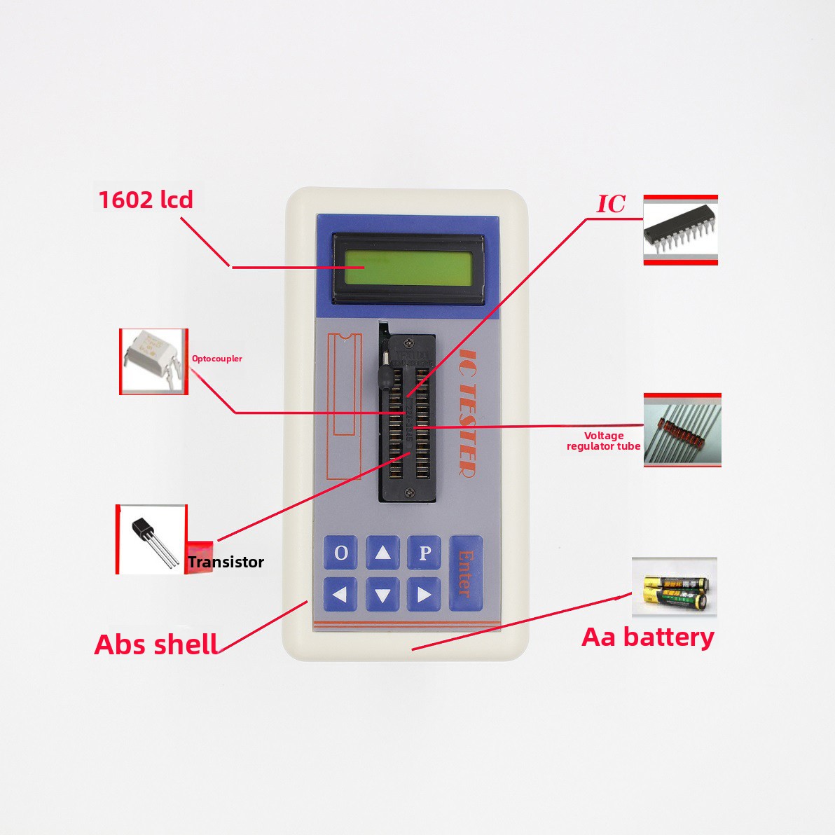 Penguji Transistor IC TSH‑06F  - Diy Electronics Lab Equipment ulasan dan harga