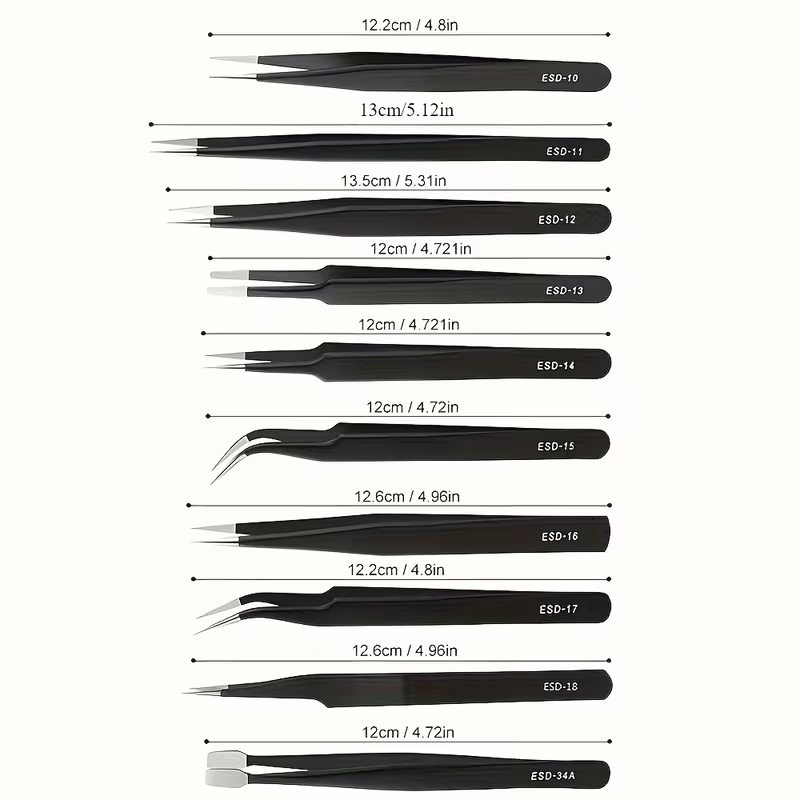 10Pcs Set Pinset Anti-Statik E - Diy Electronics Tool Kit ulasan dan harga