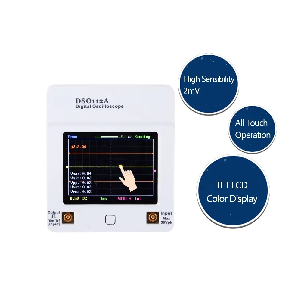 Osiloskop DSO 112A Layar Sentu - Oscilloscope Dso Mini ulasan dan harga