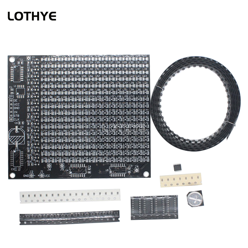 Kit Elektronik DIY 256 LED Dot - Diy Electronic Components ulasan dan harga