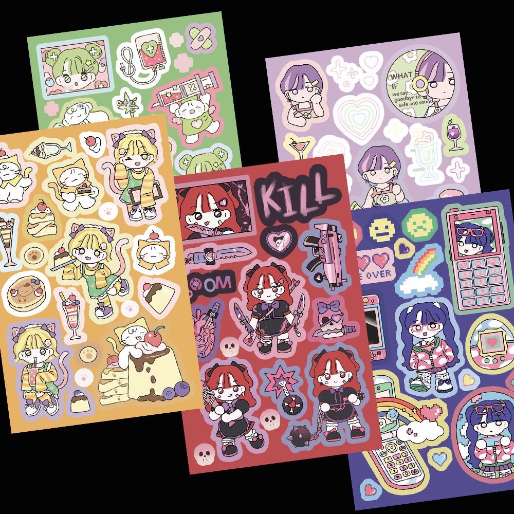 1/5Pcs Stiker Karakter Kartun  - Diy Q ulasan dan harga