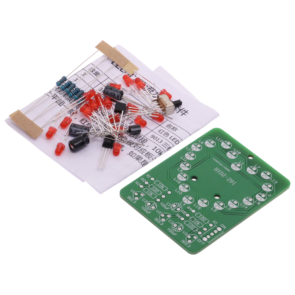 LED Lampu Lari Berbentuk Hati  - Diy Electronics Learning Kit ulasan dan harga